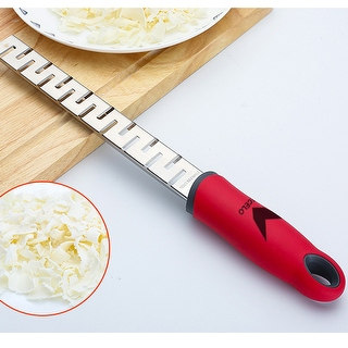 VECELO Stainless Steel Cheese and Spice Grater (Red)