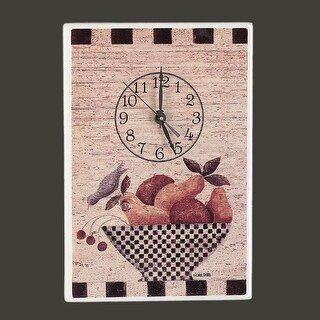 Clocks Tan Fruit Bowl Ceramic Carol Ender's Clock 12.25H