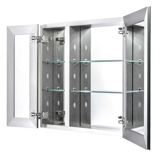 Miseno MBC2630 Dual Mount 26" X 30" Beveled Double Door Medicine Cabinet (Surface or Recessed Mounting)
