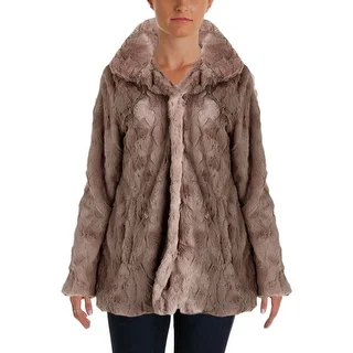 Weatherproof Womens Faux Fur Collared Jacket - L