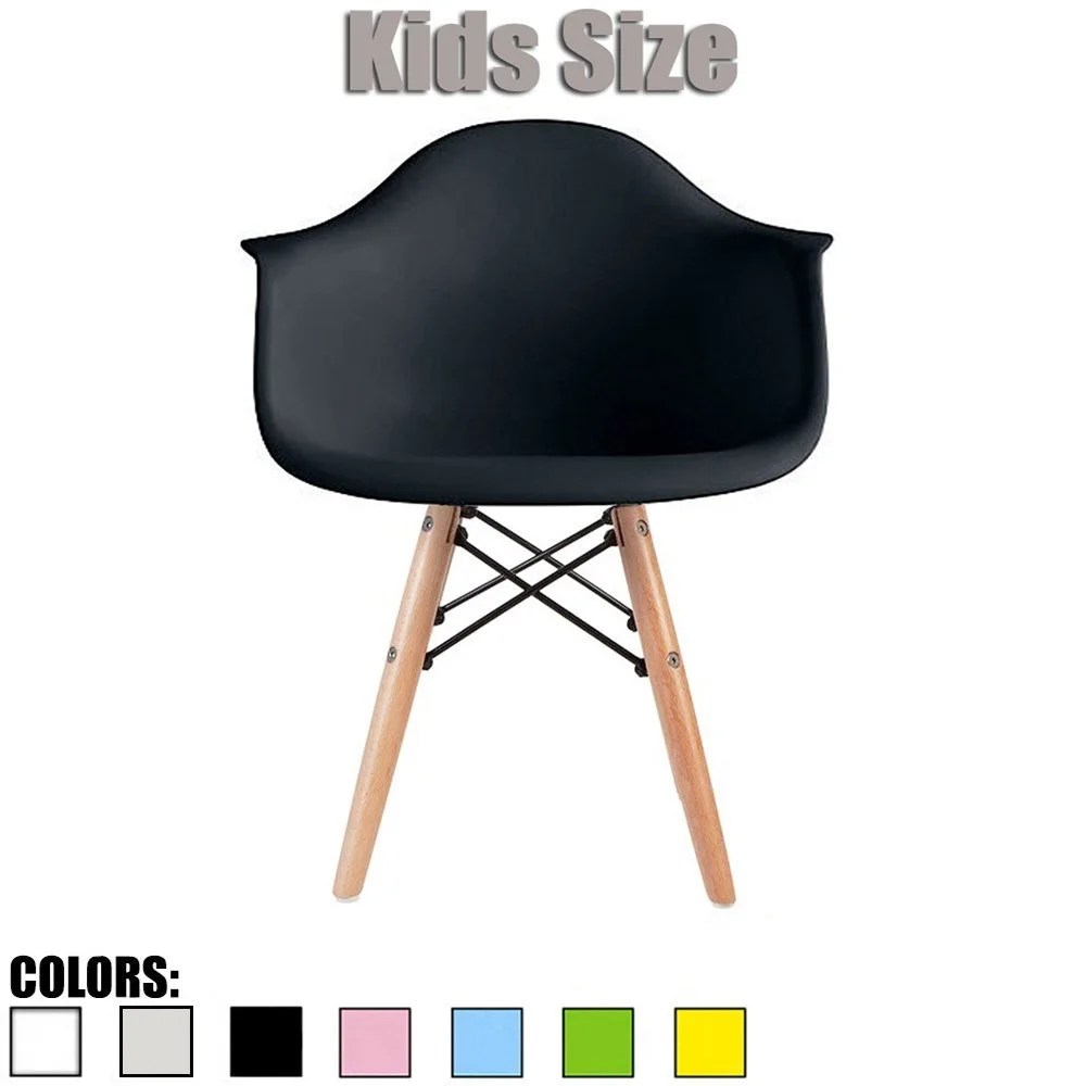 2xhome - single, black Kids Toddler Size Armchair Natural Wood Kids Children