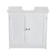 HOMCOM 24" Pedestal Sink Bathroom Vanity Cabinet - White - Thumbnail 5