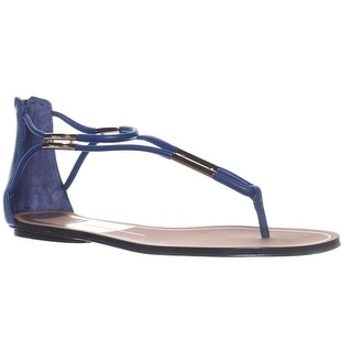 Dolce Vita Marnie T-Strap Ankle Strap Sandals - Blue Stella