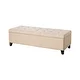 Thumbnail 4, Mission Tufted Fabric Storage Ottoman Bench by Christopher Knight Home. Changes active main hero.