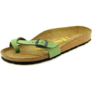 Birkenstock Piazza Women N/S Open Toe Synthetic Green Slides Sandal