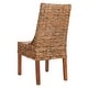 SAFAVIEH Dining Rural Woven St Thomas Indoor Wicker Brown Sloping Arm Chairs (Set of 2) - 20" x 24" x 39" - Thumbnail 5