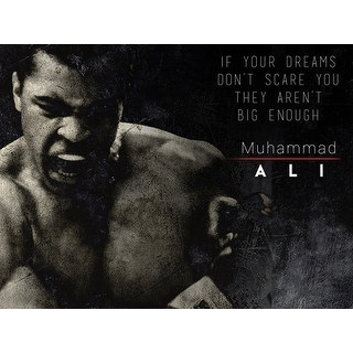 Muhammad Ali Poster Dream Big Quote Art Print (18x24)