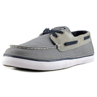 Sperry Top Sider Cruz Jr Youth Moc Toe Canvas Gray Boat Shoe