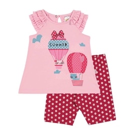 Baby Girl Outfit Infant Sleeveless Shirt and Capris Set Pulla Bulla 3-12 Months