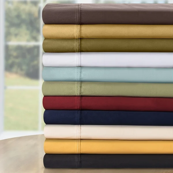 Miranda Haus Egyptian Cotton Sateen 530-Thread Count Solid Pillowcases