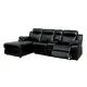 Furniture of America Faux Leather Reclining Sectional with Chaise - Thumbnail 9
