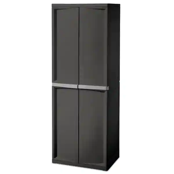 STERILITE 4 Shelf Cabinet, Black - Case of 1