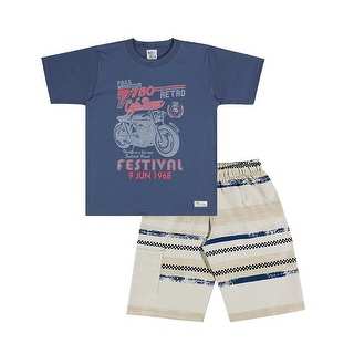 Boys Outfit Graphic Tee Shirt and Shorts Kids Set Pulla Bulla Sizes 2-10 Years