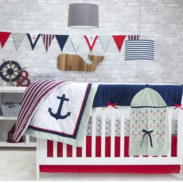Anchors Away 6-piece Crib Bedding Set by Pam Grace Creations