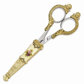 Small Goldtone Floral Manor House Scissors