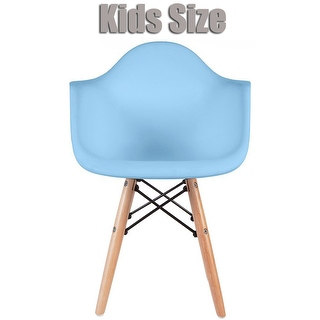 2xhome - Kids Size - Eames Style Armchair - Natural Wooden Legs - High Quality Childrens Chair - Kids Armchair