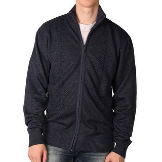 Outback Rider Young Men's Full-Zip Jaquard Acrylic Sweater