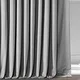 Thumbnail 5, Exclusive Fabrics Silver Grey Velvet Blackout Extra Wide Curtain (1 Panel). Changes active main hero.