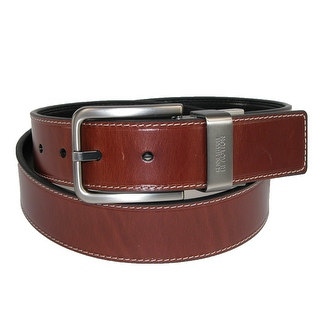 Kenneth Cole Reaction Men's Big & Tall Oil Tanned Reversible Belt - black to brown