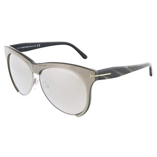 Tom Ford FT0365/S 38G LEONA Grey /Silver Clubmaster sunglasses