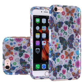 Insten Colorful Butterfly Hard Snap-on Rubberized Matte Case Cover For Apple iPhone 6 Plus/ 6s Plus