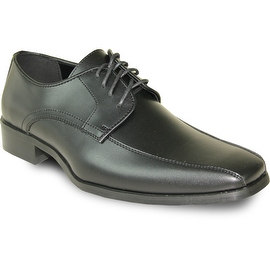 VANGELO Men Dress Shoe TUX-5 Oxford Formal Tuxedo for Prom & Wedding Shoe Black Matte -Wide Width Available