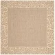 preview thumbnail 22 of 106, SAFAVIEH Courtyard Caryl Indoor/ Outdoor Waterproof Backyard Patio Rug 6'7" x 6'7" Square - Brown/Natural