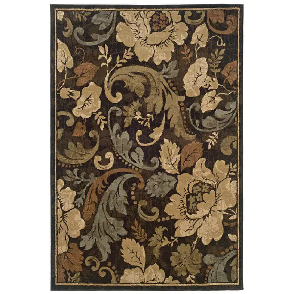 Hempsted Overscale Contemporary Floral Area Rug