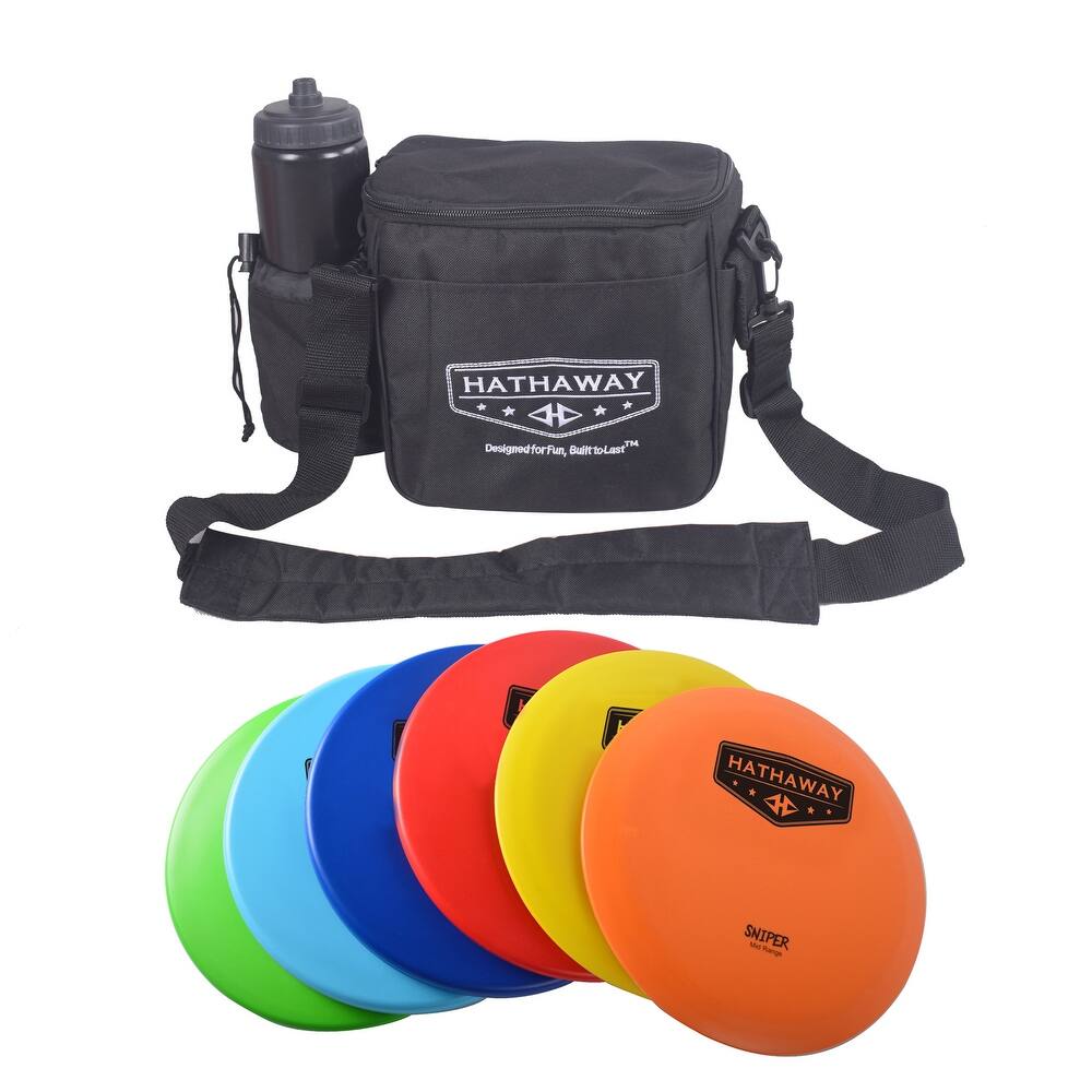 Disc Golf Starter Set with 6 Discs and Case - 150 - 170-gram, 8.25-in - Multi