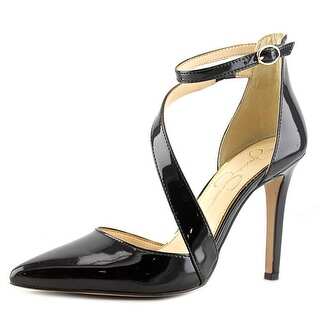 Jessica Simpson Castana Women Pointed Toe Patent Leather Black Heels