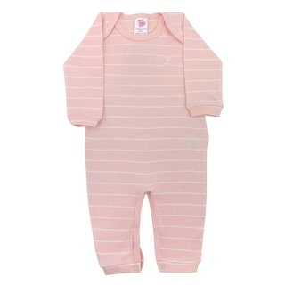Baby Jumpsuit Unisex Striped Long Sleeve Romper Pulla Bulla Sizes 0-18 Months (Option: Pink)
