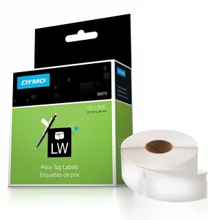 DYMO LW Price Tag Labels for LabelWriter Label Printers, White, 15/16'' x 7/8'', 1 roll of 400 (30373)