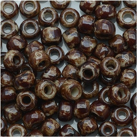 Toho Round Seed Beads 6/0 Y306 - Hybrid Light Beige Picasso (8 Grams)