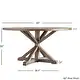 Benchwright Rustic X-base Round Pine Wood Dining Table by iNSPIRE Q Artisan - Thumbnail 11