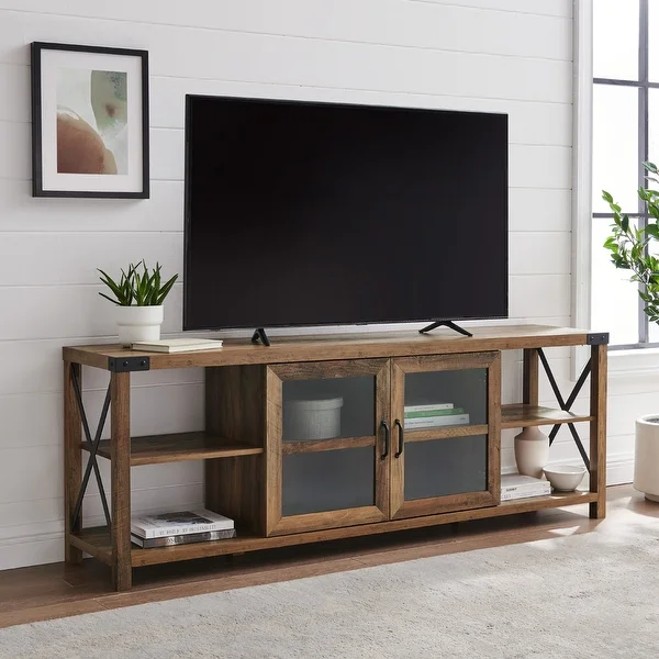 The Gray Barn 70-inch Metal X Accent TV Console