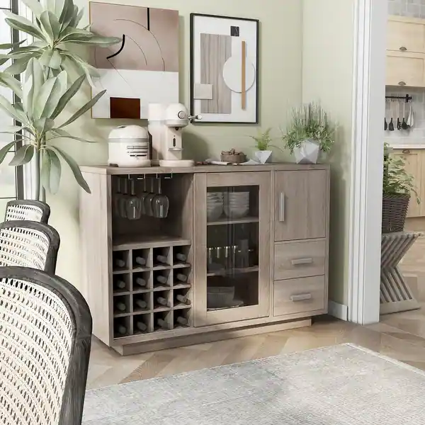 Furniture of America Diz Modern 47-inch Wine Bar Dining Server