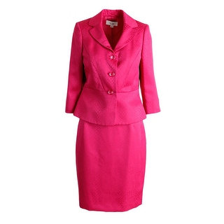 Le Suit Womens Petites English Garden Jacquard 2PC Skirt Suit