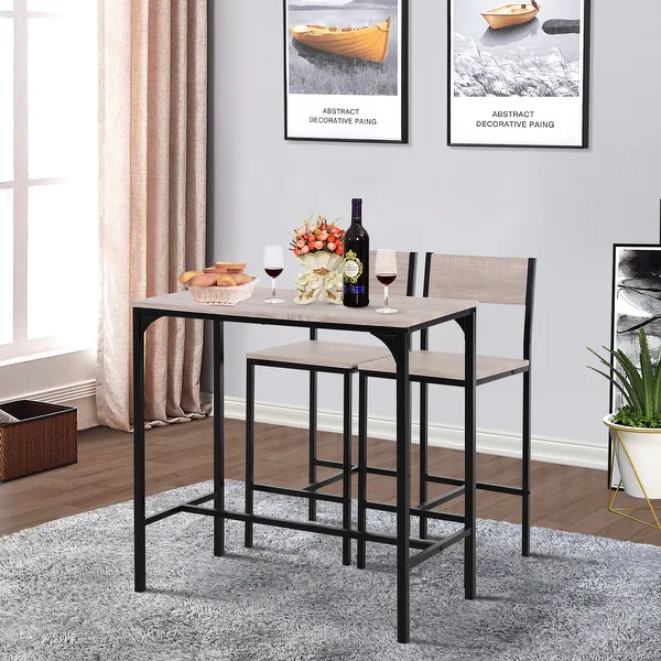Carbon Loft Padrad Industrial Counter Height 3-piece Dining Set