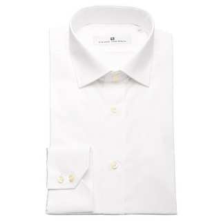Pierre Balmain Men Slim Fit Cotton Dress Shirt Solid White
