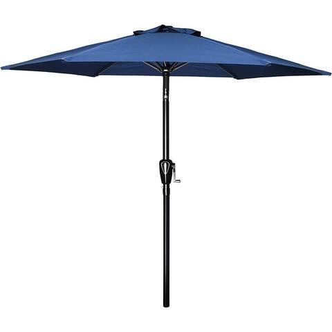 7.5 ft. Patio Outdoor Market Umbrella with Push Button Tilt and Crank