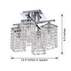 4-light Chrome and Crystal Ceiling Chandelier - Thumbnail 1