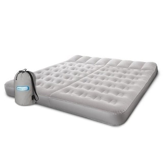 Aerobed 07514 King Sleep Basics Inflatable Air Mattress Bed with Two Zones - grey