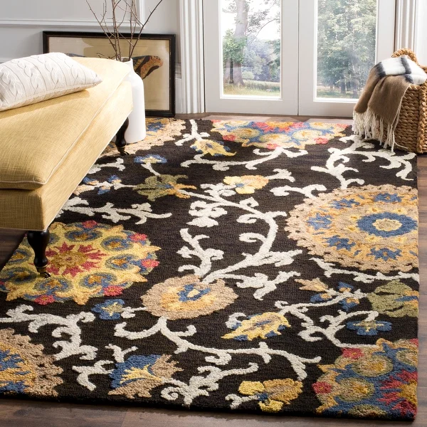 SAFAVIEH Handmade Blossom Nelia Modern Floral Wool Rug