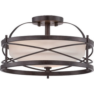 Nuvo Lighting 60/5335 Ginger 2 Light Semi-Flush Indoor Ceiling Fixture - 14 Inches Wide