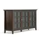 WYNDENHALL Normandy SOLID WOOD 62 inch Wide Transitional Wide Storage Cabinet - 62"w x 18"d x 34" h - Thumbnail 1