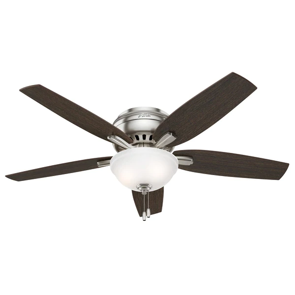 Hunter 52" Newsome Low Profile Ceiling Fan with LED Bowl Light Kit and Pull Chain