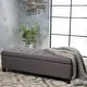 Thumbnail 6, Mission Tufted Fabric Storage Ottoman Bench by Christopher Knight Home. Changes active main hero.