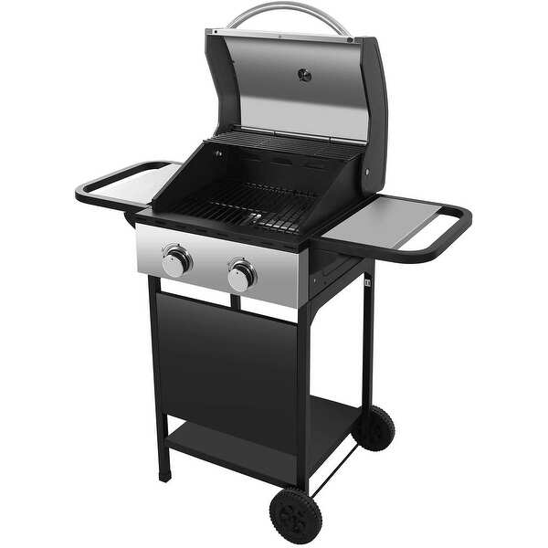 Liquid Propane Gas Grill with 2 Burners,Temperature Display - N/A
