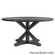Benchwright Rustic X-base Round Pine Wood Dining Table by iNSPIRE Q Artisan - Thumbnail 12