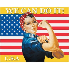 ''We Can Do It (Rosie the Riveter)'' by J. Howard Miller Military Art Print (16 x 20 in.)